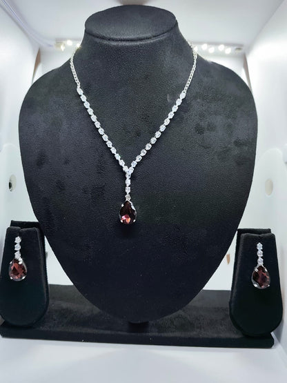 necklace set  of rich stone with pair of earrings